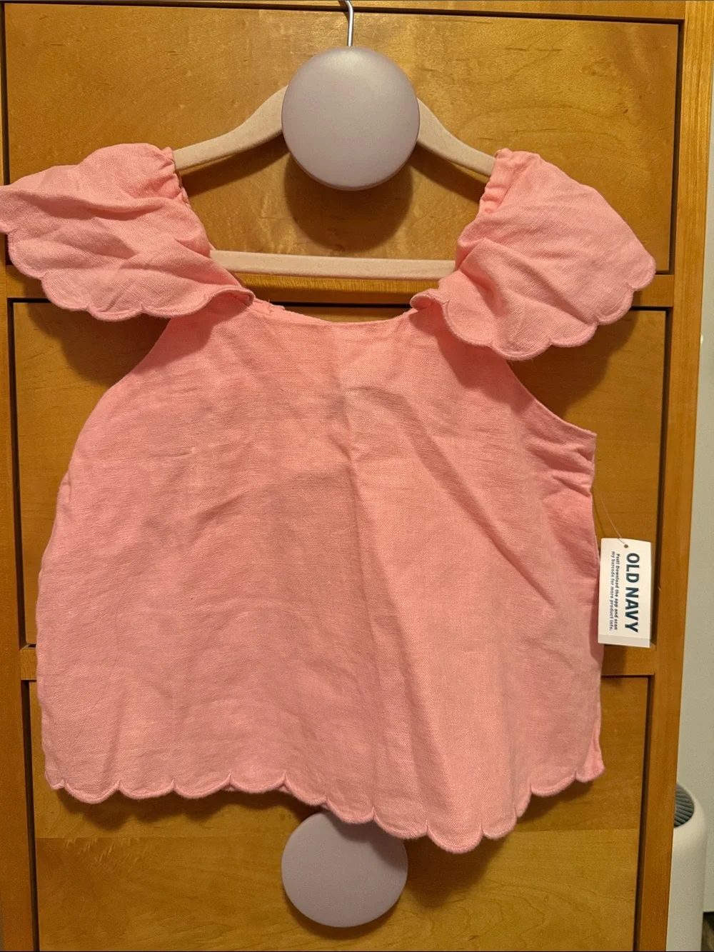 3 for $15 Old Navy Coral Pink Scallop-Sleeve Tank Top Size 6T